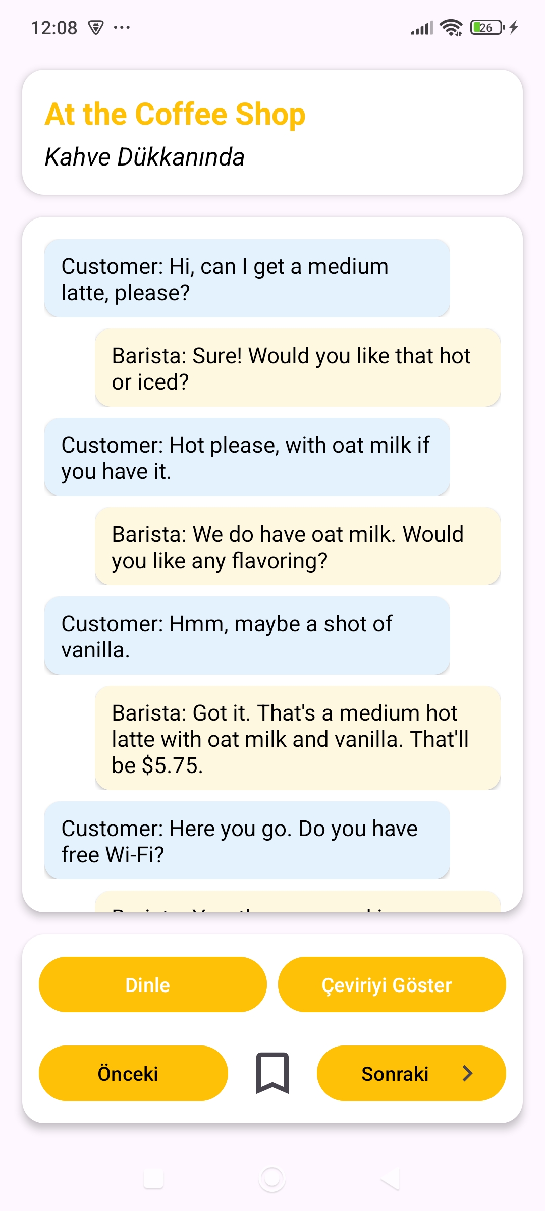 Lingoworm App Dialog
